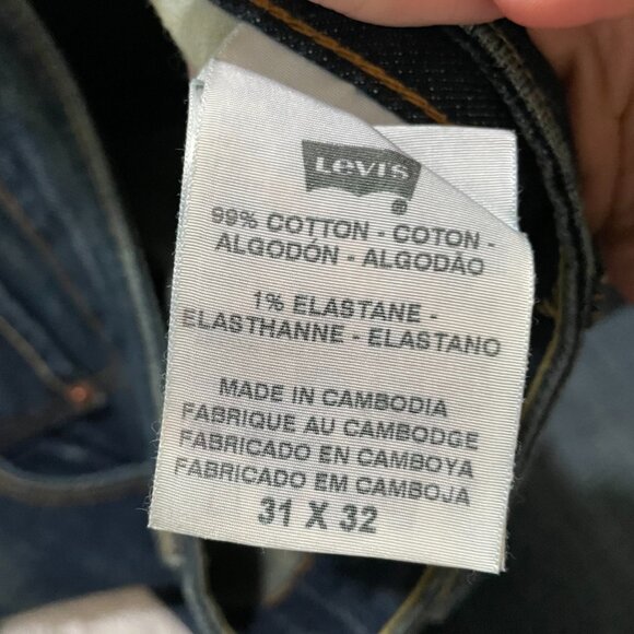 Women Levi's Supreme Curve Skinny Boot Cut Flare Jeans in Dark Blue Size 31x32 - Picture 8 of 9